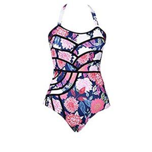 Cupshe Colorful Print One-Piece Halter Swimsuit